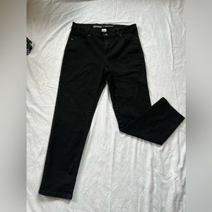 basic editions black straight leg jeans size 16 avg